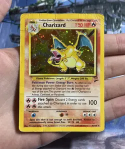 Pokemon TCG - Base Set 2 - Charizard 4/130 - Rare Holo Card - HP ( Grade 1 ) - Image 1
