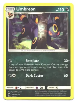 Umbreon - 120/214 - Lost Thunder - English Pokemon Card - Canadian Seller LP K - Image 1