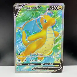 Pokemon TCG Dragonite v Full Art Holo Ultra Rare Card Pokemon 076/078 NM - Image 1