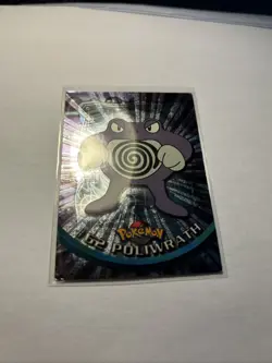 1999 RARE Topps Pokemon #62 Poliwrath Holo Foil Card TV Animation Black - Image 3