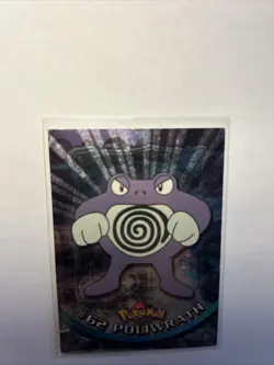 1999 RARE Topps Pokemon #62 Poliwrath Holo Foil Card TV Animation Black - Image 5