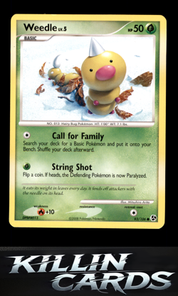 Weedle 93/106 Pokemon Common Great Encounters Card MP - Image 1