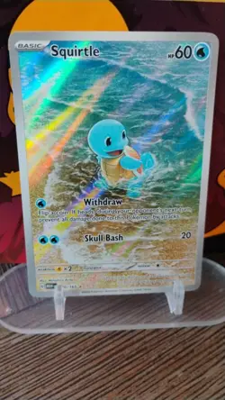 SQUIRTLE Scarlet & Violet 151 POKEMON Full-Art Holo 2023 Trading Card 170/165 - Image 1