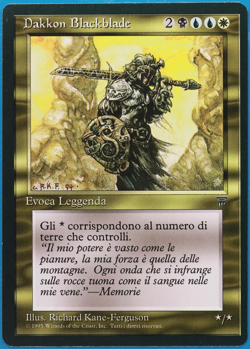 Dakkon Blackblade Legends (ITALIAN) NM Rare CARD (499723) ABUGames - Image 1