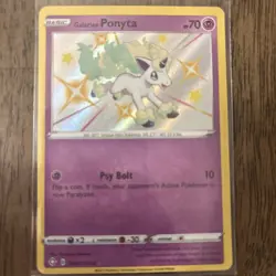 Pokemon TCG Galarian Ponyta Shining Fates Shiny Vault Rare Card SV047/SV122 - Image 1