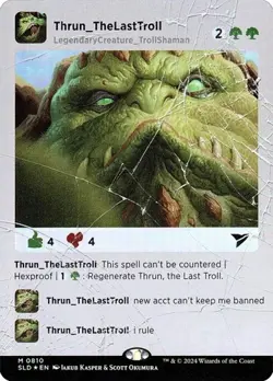 Thrun, the Last Troll - Rainbow Foil Extended Art SLD NM MTG - Image 1