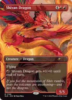 Shivan Dragon - Rainbow Foil Extended Art SLD NM MTG - Image 1