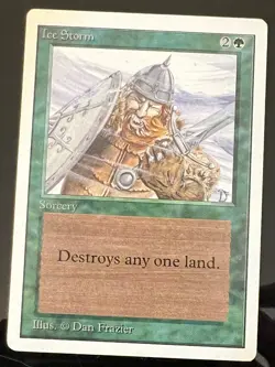 Magic the Gathering MTG Unlimited Ice Storm NM/LP (Beta Bob) - Image 1