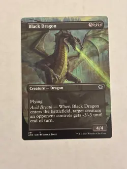 Black Dragon (Borderless) Adventures in the Forgotten Realms MTG - Image 1