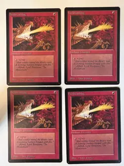 Magic the Gathering MTG Firebreathing Beta NM- Playset (4) (Beta Bob) - Image 1