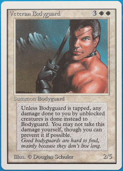Veteran Bodyguard Unlimited NM (Reserved List MTG Magic Card) (499656) ABUGames - Image 1