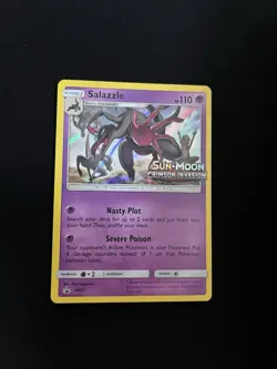 Salazzle SM73 MINT/NM Stamped Pokemon Prerelease Holo Stamped Crimson Invasion - Image 1