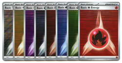 POKEMON TCG BLACK BOLT & WHITE FLARE BASIC ENERGY HORIZONTAL HOLO - SET OF 8 - Image 1