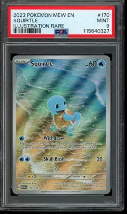 Squirtle 170/165 PSA 9 Pokemon 2023 TCG Illustration Rare IR S&V 151 English - Image 1