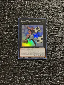 Yugioh Number 67: Pair-a-Dice Smasher JUSH-EN058 Super Rare 1st Edition NM - Image 1
