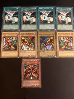 Exodia the Forbidden One Set & 4 Spirit Message Cards Yugioh TCG - Image 1