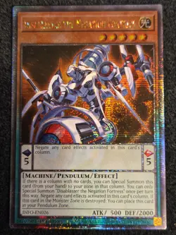 Yugioh Disablaster the Negation Fortress INFO-EN026 Quarter Century Secret 1st - Image 1
