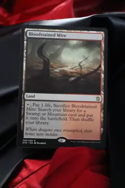 MTG Bloodstained Mire #230 from 2014 set Khans of Tarkir NM Foil etched - Image 1