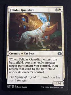 1x Felidar Guardian (019) Aether Revolt LP MTG Magic the Gathering x1 MKE - Image 1