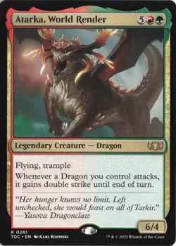 Atarka, World Render Commander: Tarkir: Dragonstorm Non-Foil Near Mint or Better - Image 1