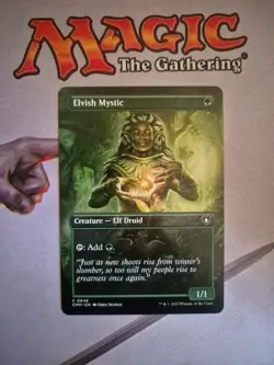 MTG Elvish Mystic (Borderless) [Commander Masters, Near Mint] - Image 1