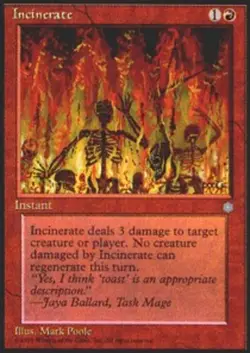 MTG: Incinerate [Moderately Played] Ice Age Magic the Gathering CCG TCG - Image 1