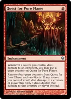 MTG Quest for Pure Flame - Foil, Zendikar, Lightly Played, English - Image 1