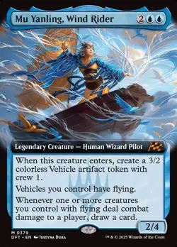 Mu Yanling, Wind Rider- Aetherdrift Extended Art Foil MTG-NM - Image 1