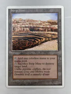 Strip Mine x1 MTG 4th Fourth Edition 1x Magic Excellent Light Play EX LP - Image 1