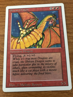 Shivan Dragon - Revised - NM MTG Magic the Gathering - Image 1