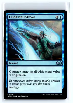 FOIL Disdainful Stroke Wilds of Eldraine - MTG Magic the Gathering Card - Image 1