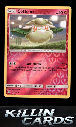 Reverse Holofoil Cottonee 147/236 Pokemon Common SM - Cosmic Eclipse Card NM - Image 1