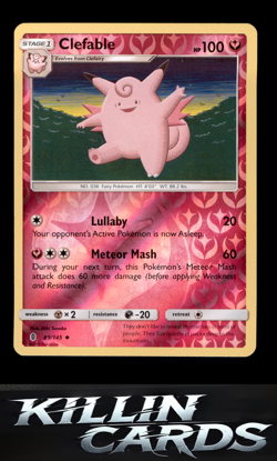 Reverse Holofoil Clefable 89/145 Pokemon Uncommon SM - Guardians Rising Card NM - Image 1