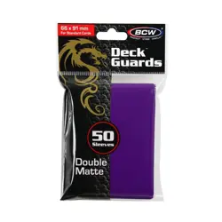 BCW Card Sleeves Double Matte Card Sleeves - Purple (50) New - Image 1
