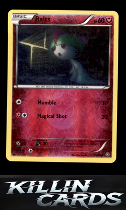 Reverse Holofoil Ralts 52/98 Pokemon Common XY - Ancient Origins Card NM - Image 1