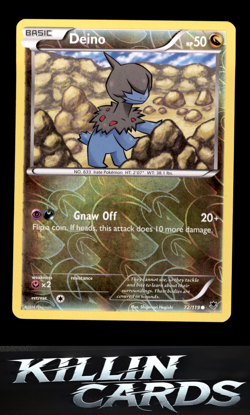 Reverse Holofoil Deino 72/119 Pokemon Common XY - Phantom Forces Card NM - Image 1