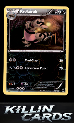 Reverse Holofoil Krokorok 65/108 Pokemon Uncommon Dark Explorers Card NM - Image 1