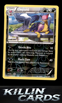 Reverse Holofoil Liepard 57/119 Pokemon Uncommon XY - Phantom Forces Card NM - Image 1