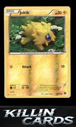 Reverse Holofoil Joltik 41/114 Pokemon Common XY - Steam Siege Card NM - Image 1