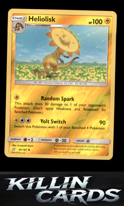 Reverse Holofoil Heliolisk 50/181 Pokemon Uncommon SM - Team Up Card NM - Image 1
