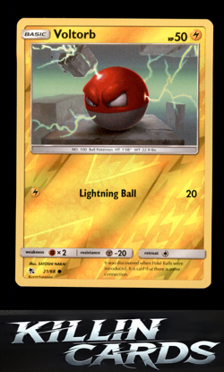 Reverse Holofoil Voltorb 21/68 Pokemon Common Hidden Fates Card NM - Image 1