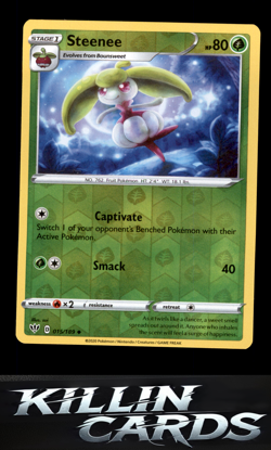 Reverse Holofoil Steenee 015/189 Pokemon Uncommon SWSH03: Darkness Ablaze Card N - Image 1