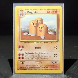 Pokemon Card Base Set Dugtrio 19/102 Non-Holo - LP - Image 1