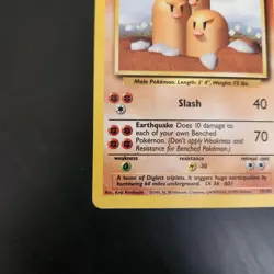 Pokemon Card Base Set Dugtrio 19/102 Non-Holo - LP - Image 2