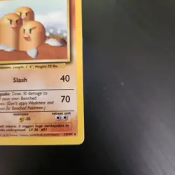 Pokemon Card Base Set Dugtrio 19/102 Non-Holo - LP - Image 3