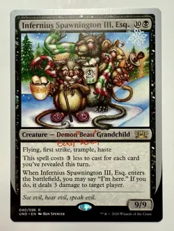 MTG - Infernius Spawnington III, Esq. Unsanctioned #40 Rare LP - Image 1