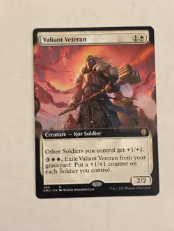 Valiant Veteran (Extended Art) Dominaria United Regular MTG - Image 1