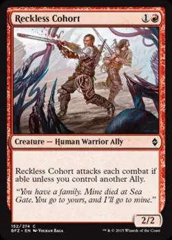 Reckless Cohort -Foil Medium Play MTG Battle for Zendikar - Image 1