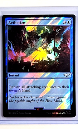 2022 MTG Magic the Gathering Warhammer 40000 40k Surge Foil #191 Aetherize - Image 1