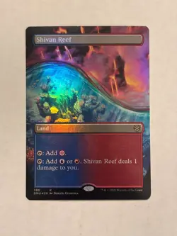 Shivan Reef (Borderless) Dominaria United Foil Magic the Gathering MTG - Image 1